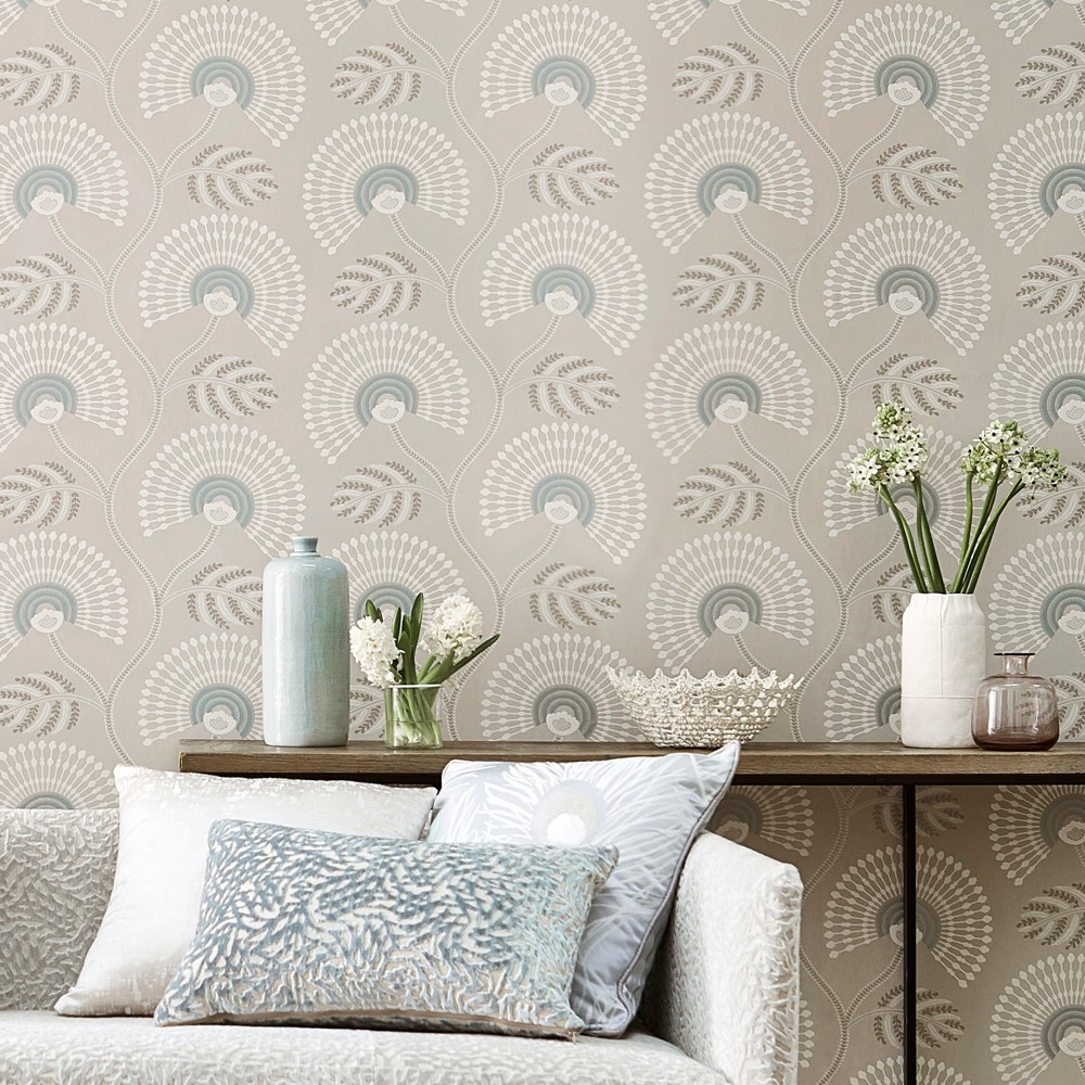 Louella Wallpaper 111910 by Harlequin in Seaglass Pearl